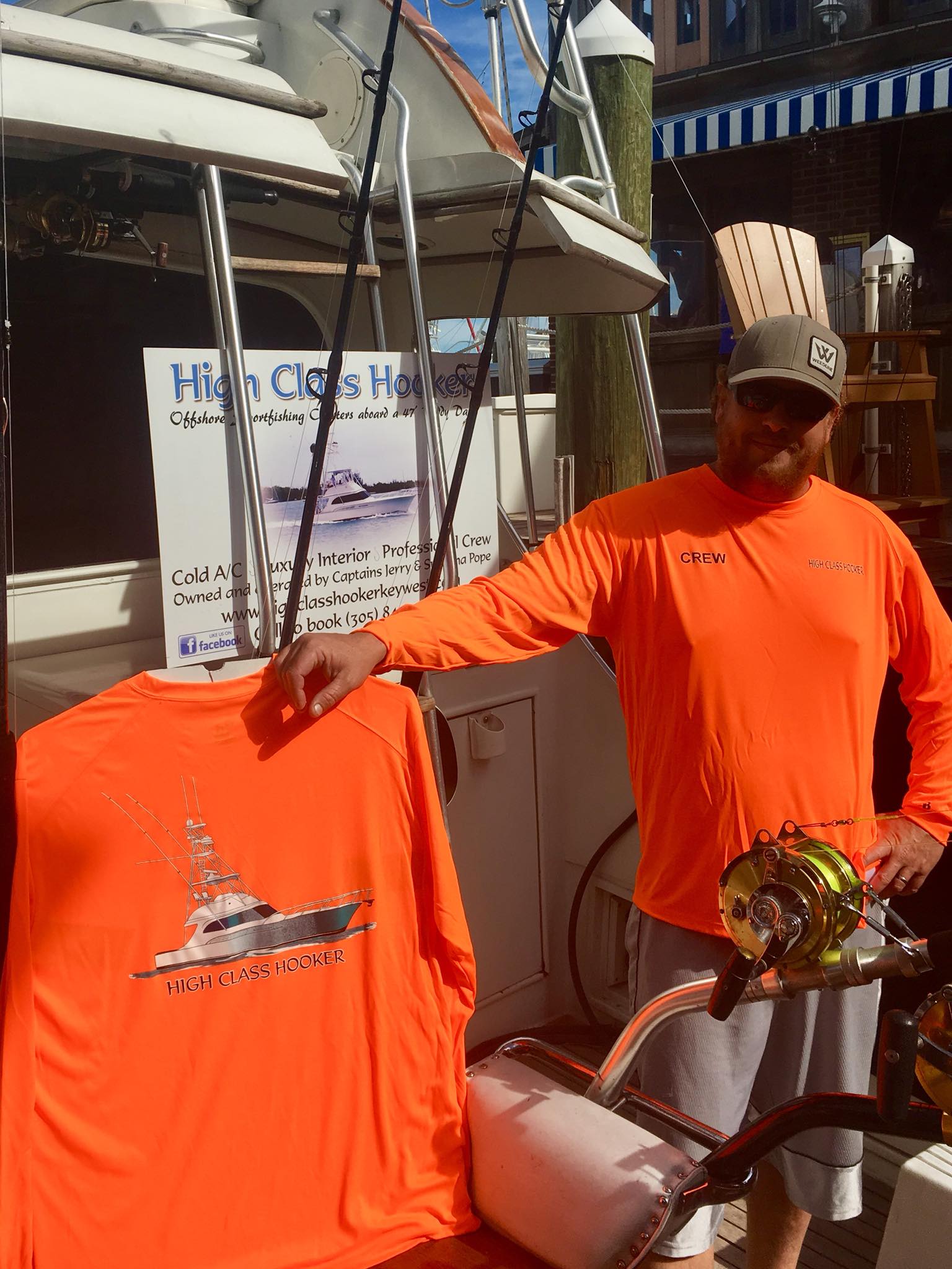 T-Shirt HCH Crew - High Class Hooker - Key West Sport Fishing